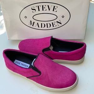 AUTH NIB Steve Madden Ecentric Pony Hair Slip On